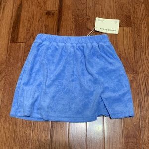 peppermayo blue terry skirt!! size 0-2